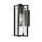 Z-Lite Aura 1 Light Outdoor Wall Light, 6in. W x 12.75in. H, Black 5013S-BK - alternate 1